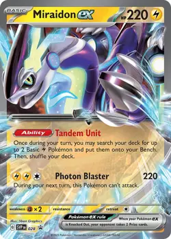 Miraidon EX 028 Sv: Scarlet & Violet Promo Cards Holo NM - Image 1