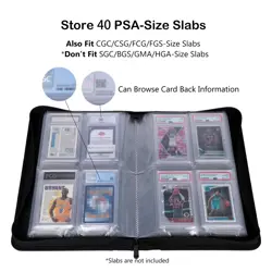 PSA-Sized Slab Binder Graded Card Binder Fit 40 PSA Slabs Includes 40 Psa-Sized - Image 2