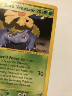 Dark Venusaur Best Promo 7 - Near Mint - Pokemon Trading Card Game Winner Stamp - Image 2