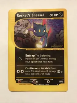 Pokemon TCG Best of Promos Rocket’s Sneasel # 5 Promo Card Winner Stamp - Image 1