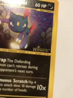 Pokemon TCG Best of Promos Rocket’s Sneasel # 5 Promo Card Winner Stamp - Image 2