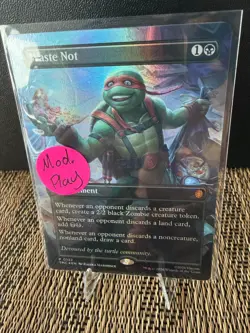 FOIL Moderately Played (READ DESC.) Waste Not (Borderless) Promo CMD: TMNT MTG - Image 5