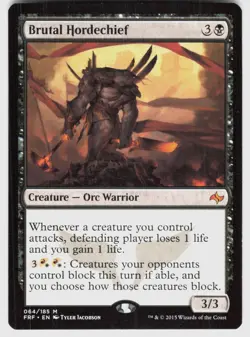 BRUTAL HORDECHIEF 64 MYTHIC FATE REFORGED MAGIC: THE GATHERING NM/M - Image 1