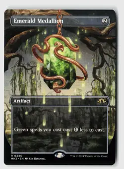 Emerald Medallion (Borderless) #345 (NM) Modern Horizons 3 MH3 Magic MTG - Image 1