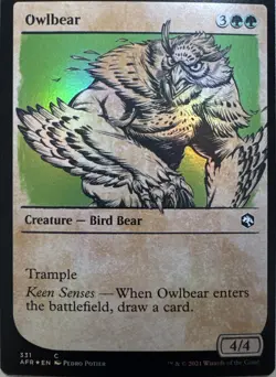 Owlbear (Showcase) Holo C Adventures in the Forgotten Realms 331 NM - Image 1