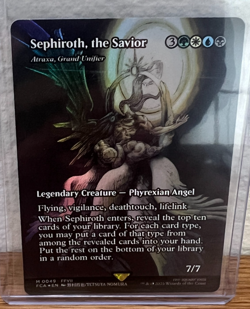 Magic The Gathering Sephiroth, the Savior Through the Ages Foil Final Fantasy - Image 1