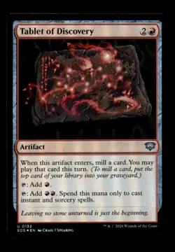 Tablet of Discovery 132 Secrets of Strixhaven Magic: The Gathering Foil NM - Image 1