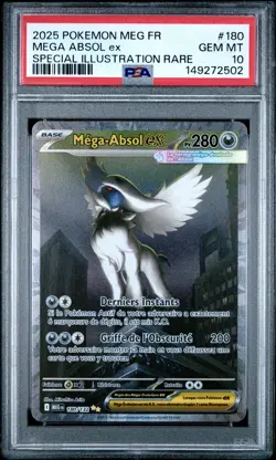 Carte Pokemon Mega-Absol ex 180/132 Holo Mega-Evolution PSA 10 GEM MINT 🔥 - Image 2