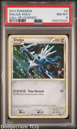 2011 Pokemon Call Of Legends Dialga Holo 3/95 PSA 8 - Image 1