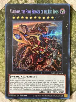 YuGiOh VARUDRAS, THE FINAL BRINGER OF THE END TIMES Prismatic Secret MP25-EN070 - Image 2