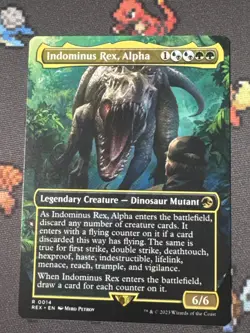 Indominus Rex, Alpha (Borderless) Legendary Creature - Dinosaur Mutant Rare 0014 - Image 1