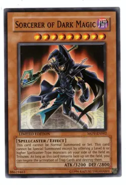 Sorcerer of Dark Magic MOV-EN002 Yugioh Movie Promo Set Common Limited Edition - Image 1