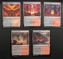 MTG Magic Set of 5 Rakdos Dual Lands EDH Commander Deck Staples Black Red Mana - Image 1