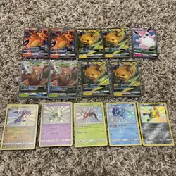 Pokemon Hidden Fates Card Lot With Charizard GX SM211 And Shiny Pokemon Promos - Image 1