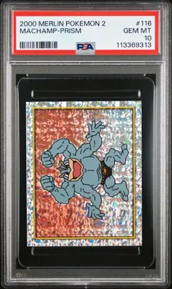 2000 Merlin Pokemon Series 2 Machamp #116 Prism PSA 10 - Image 1