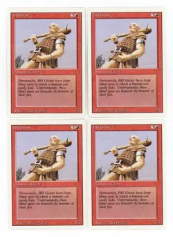 Magic the Gathering Revised Hill Giant x 4 MTG Red NM - Image 1