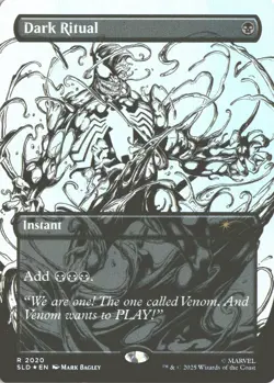 MTG Dark Ritual (2020) *Rainbow Foil* B&W Secret Lair: Venom MT/NM Free Shipping - Image 1