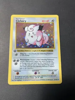 Pokemon TCG Clefairy Base Set 5/102 Holo 1st Edition Holo Rare Shadowless - Image 1