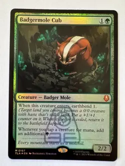 Magic (mtg): Badgermole Cub Avatar: The Last Airbender Foil - Image 1