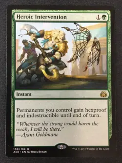 MTG Aether Revolt #109 Heroic Intervention LP - Image 1