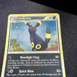 2011 Pokemon Call of Legends Umbreon Holo Rare 22/95 Holo Rare LP DOUBLE SWIRL - Image 1