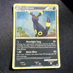 2011 Pokemon Call of Legends Umbreon Holo Rare 22/95 Holo Rare LP DOUBLE SWIRL - Image 2