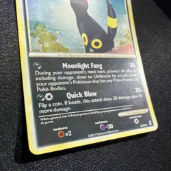 2011 Pokemon Call of Legends Umbreon Holo Rare 22/95 Holo Rare LP DOUBLE SWIRL - Image 4