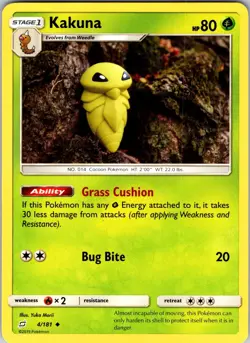 Kakuna 4/181 SM - Team Up Pokemon TCG NM Normal - Image 1