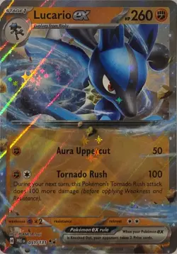 Lucario ex 051/131 Holo Double Rare SV: Prismatic Evolutions Pokemon Near Mint - Image 1