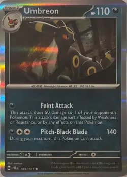 Umbreon 059/131 Holo Rare SV: Prismatic Evolutions Pokemon Holo Near Mint - Image 1