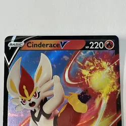 Pokemon Cinderace V 043/264 Fusion Strike Ultra Rare Holo NM - Image 2