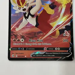 Pokemon Cinderace V 043/264 Fusion Strike Ultra Rare Holo NM - Image 3