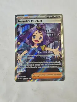 Acerola's Mischief 165/132 Ultra Rare Mega Evolution Pokemon Holo Near Mint - Image 1