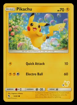 Pikachu 19/68 Common Hidden Fates Pokemon Near Mint - Image 1