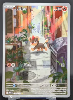 Pokemon Litleo #139/132 English Mega Evolution Illustration Rare - Image 1