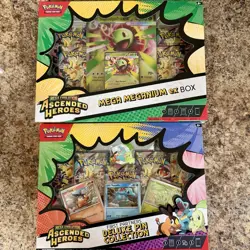 Pokemon TCG Ascended Heroes Mega Meganium ex Box & Deluxe Pin Collection Sealed - Image 1