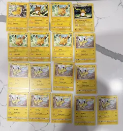Pikachu Pokemon Card Lot Tcg Vintage 17 Cards - Image 1