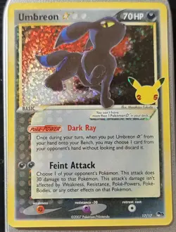 Pokemon Tcg Umbreon Star 17/17 Celebrations Holo Classic Collection - Image 1