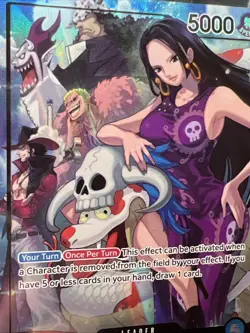 SEALED One Piece CCG Boa Hancock OP07-038 Leader Promo PSA Magazine - Image 3