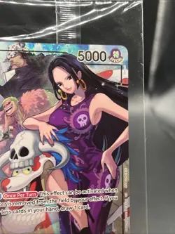 SEALED One Piece CCG Boa Hancock OP07-038 Leader Promo PSA Magazine - Image 5