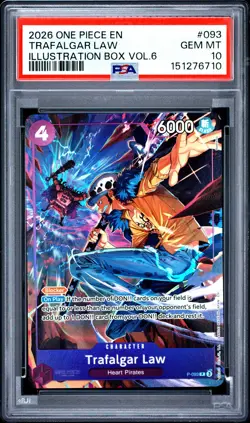 Trafalgar Law 093 Illustration Box Vol.6 One Piece Promos One Piece PSA 10 - Image 1