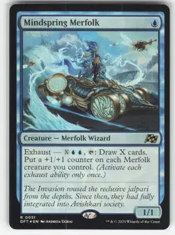 Mindspring Merfolk Foil R Aetherdrift 51 NM - Image 1