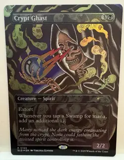 🌟 Crypt Ghast Borderless 🌈 FOIL MTG Inked Virginia Elwood Secret Lair 🌟 - Image 1