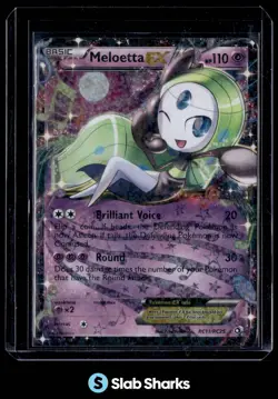 2013 POKEMON BW LEGENDARY TREASURES #RC11/RC25 MELOETTA EX RADIANT COLLECTION - Image 1