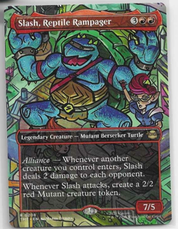 Slash, Reptile Rampager (Borderless) - Teenage Mutant Ninja Turtles - MTG - Rare - Image 1