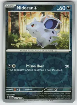 Nidoran F 029/165 Common 151 Pokemon Reverse Holo Near Mint - Image 1