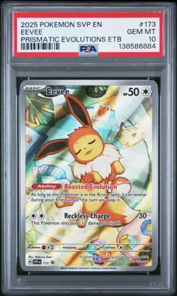 2025 Pokemon Svp En-Sv Black Star Promo Eevee Prismatic Evolutions ETB PSA 10 - Image 1