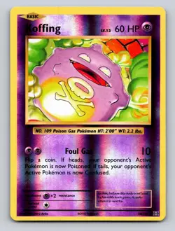 Koffing 50/108 Uncommon XY Evolutions Pokemon Reverse Holo NM - Image 1