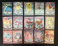 Lot of 42 Topps TV Animation Pokemon - Blue/black Logo - Image 1