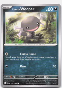 Paldean Wooper Reverse Holo Common 128/193 Paldea Evolved Pokemon Near Mint - Image 1